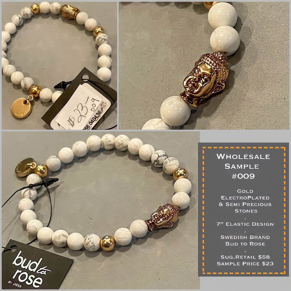 Gold Buddha & Semi Precious Stone Bracelet